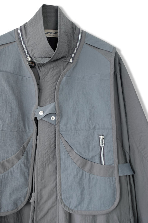 ECO GIL LONG COAT w/VEST -GRAY(BAMBOO CHARCOAL)- *Last1